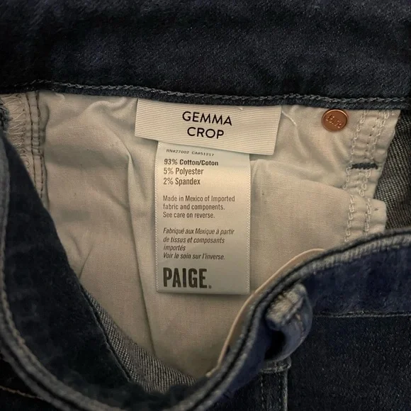 NWT PAIGE Woman’s Dark Blue Jeans - Size 27 - Picture 6 of 6